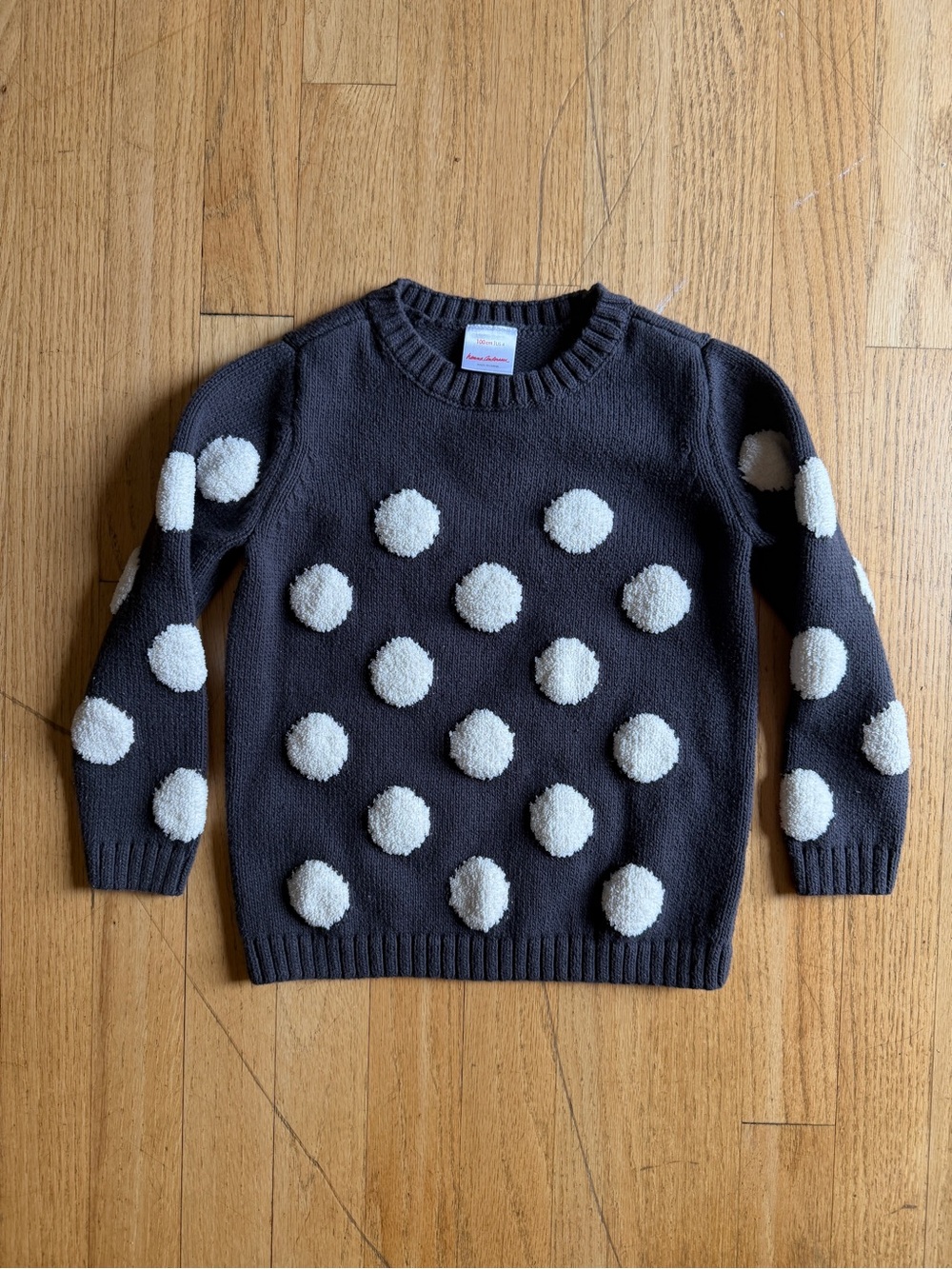 Kids polka dot knit sweater